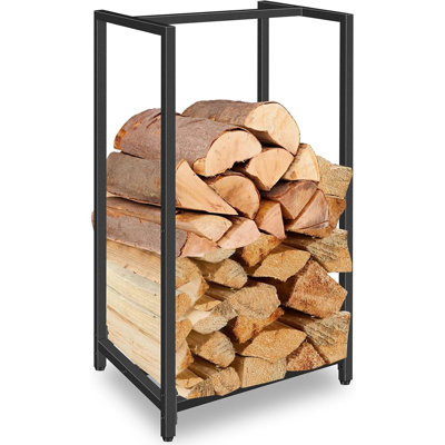 Porte-bûches en bois de chauffage pour l'extérieur, porte-bûches en métal de 30 po de hauteur pour porte-bûches en métal