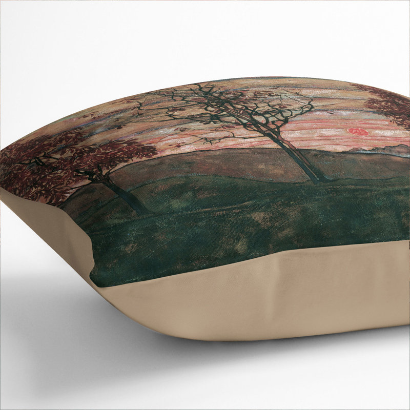Four Trees Scatter Cushion, 40cm H x 40cm W x 15cm D, Stone