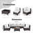 7-Piece Patio Conversation Sets, Outdoor Rattan Wicker Sectional Sofa with Tea Table & Cushions-765336746