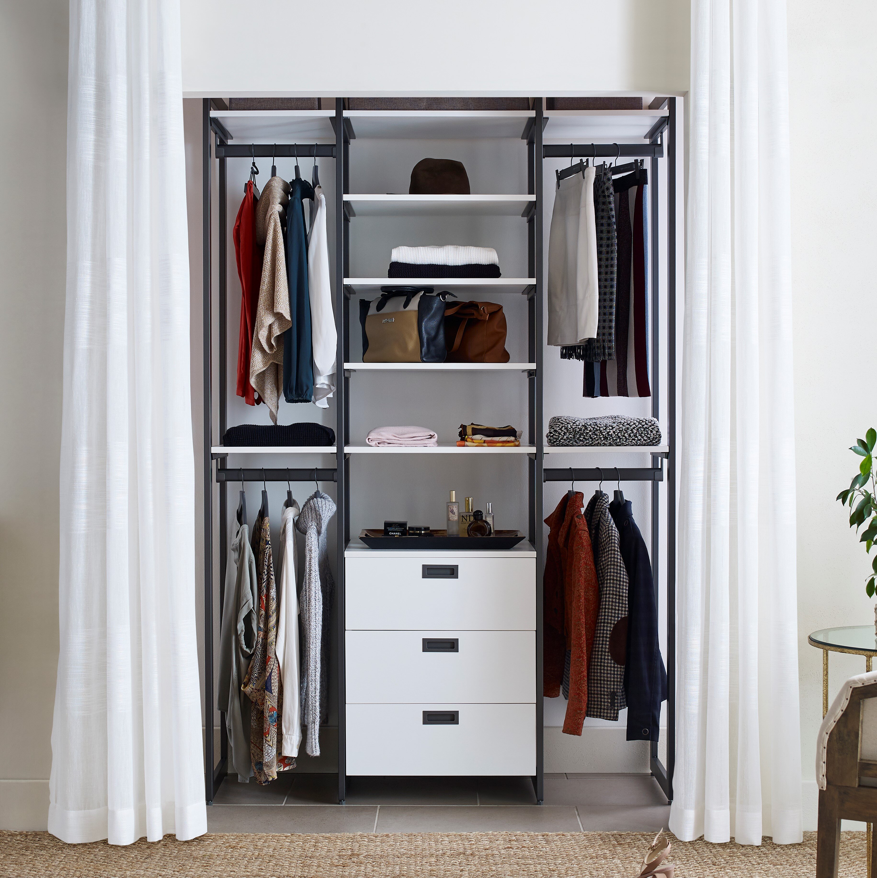 Martha Stewart Closet Hanging & 6 Drawer Cabinet System