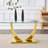 Plouffe Glass Top Metal Base Dining Table-1324265955