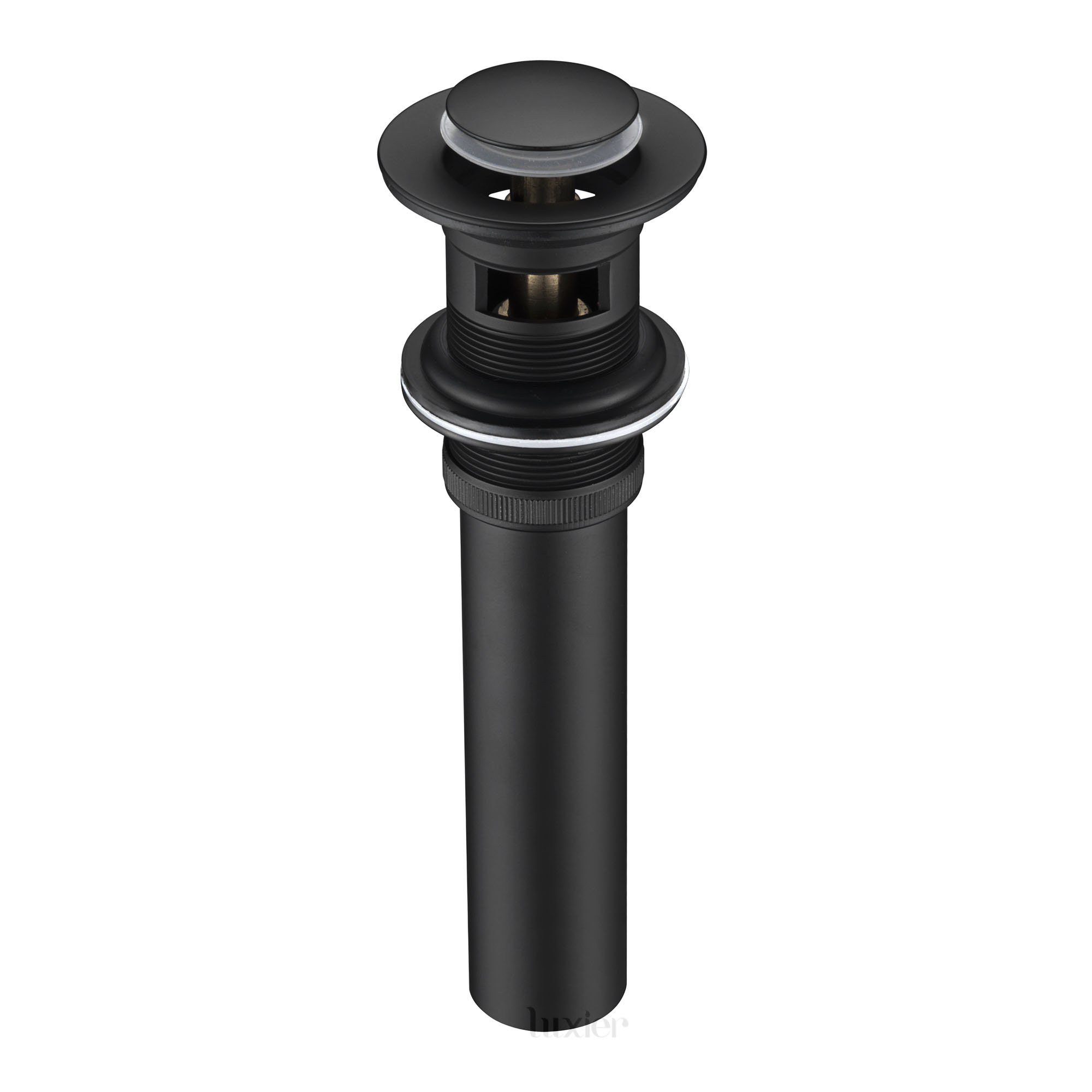 Pop-Up Bathroom Sink Drain Stopper with Overflow, Matte Black