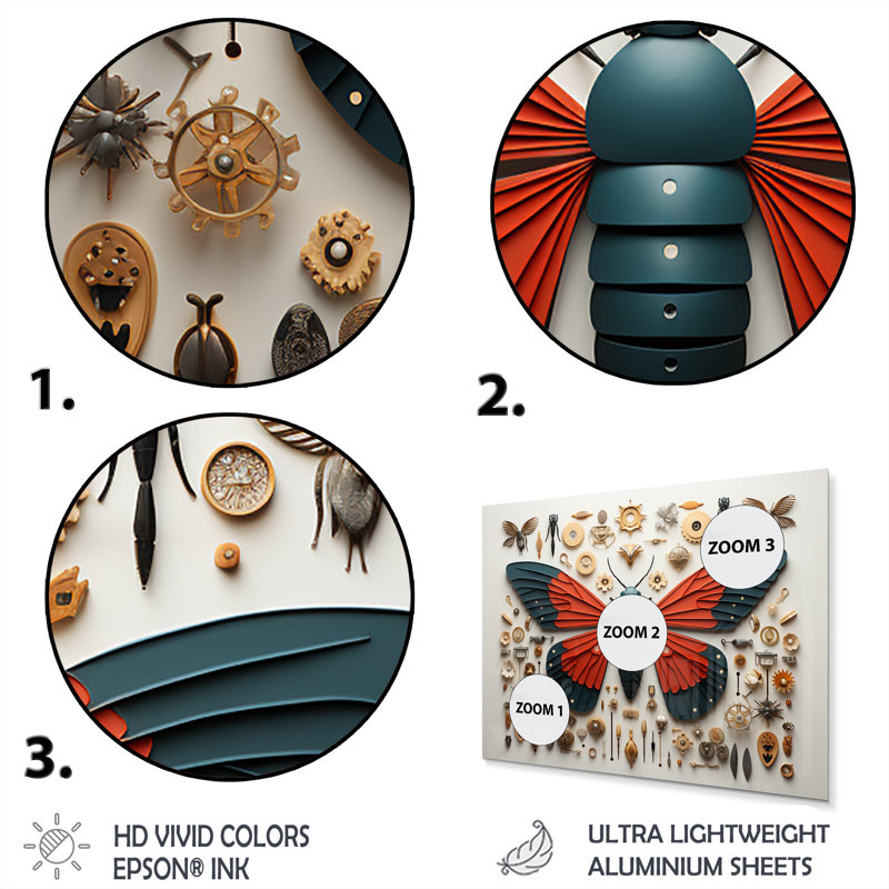 Design Art Insects Bugs Tiny Wonders III - Animals Metal Wall Art ...