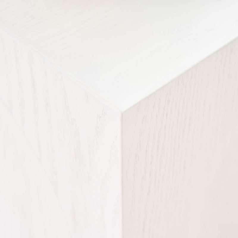 Table d'appoint carrée 15,51 po Modern White Modern, Blanc