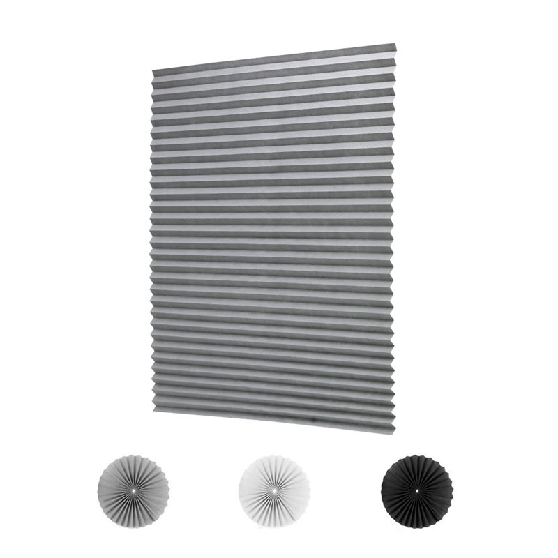 Abat-jour plissé obscurcissant, gris, 36" l