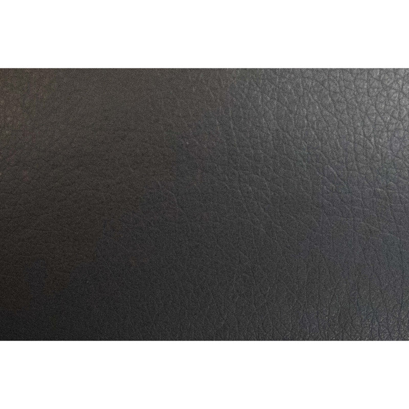 Chaise de bureau de style contemporain en similicuir gris noir, à cinq roulettes et rembourrée de conception unique avec des caractéristiques ergonomiques,