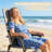 Set Of 2 Folding Lawn Chairs, Padded 600d Oxford, High Back Support, Steel Frame, Portable Outdoor Camping Chair-779282573