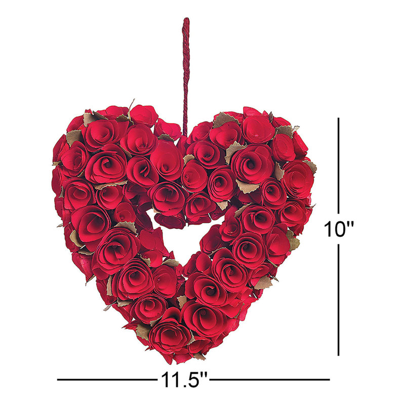 Couronne de bois rose 11,5 po