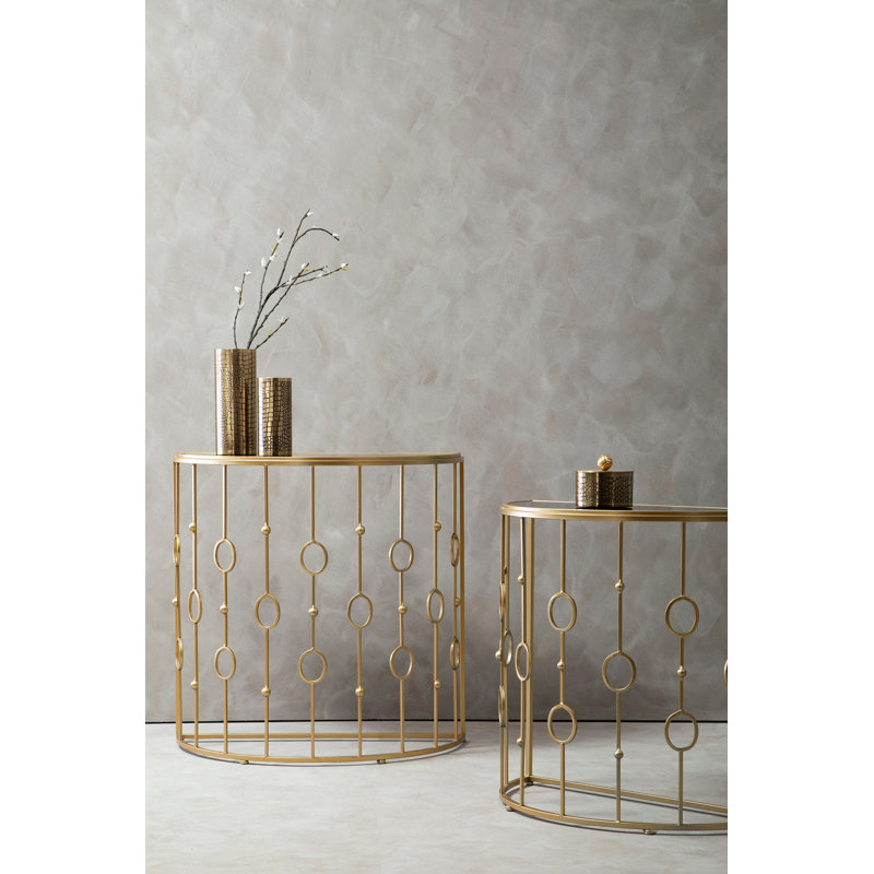 Mya 79cm Glass Top Console Table