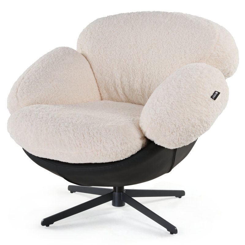 Chaise longue pivotante blanche Cara