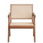 Fauteuil d'appoint beige et naturel