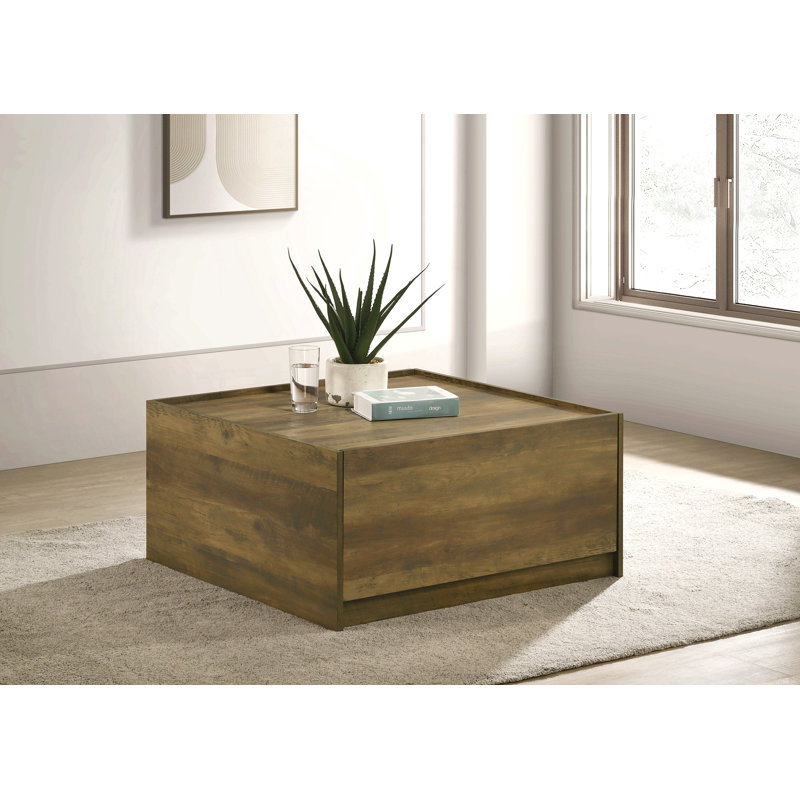 Table basse carrée avec 2 tiroirs Travon