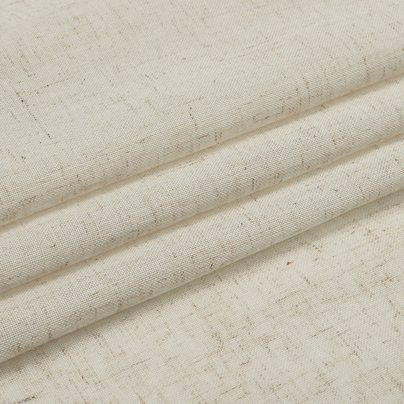 Carthamus Semi Sheer Back Tab Curtain Panel Pair(Set of 2), 52" W x 90" L, Natural