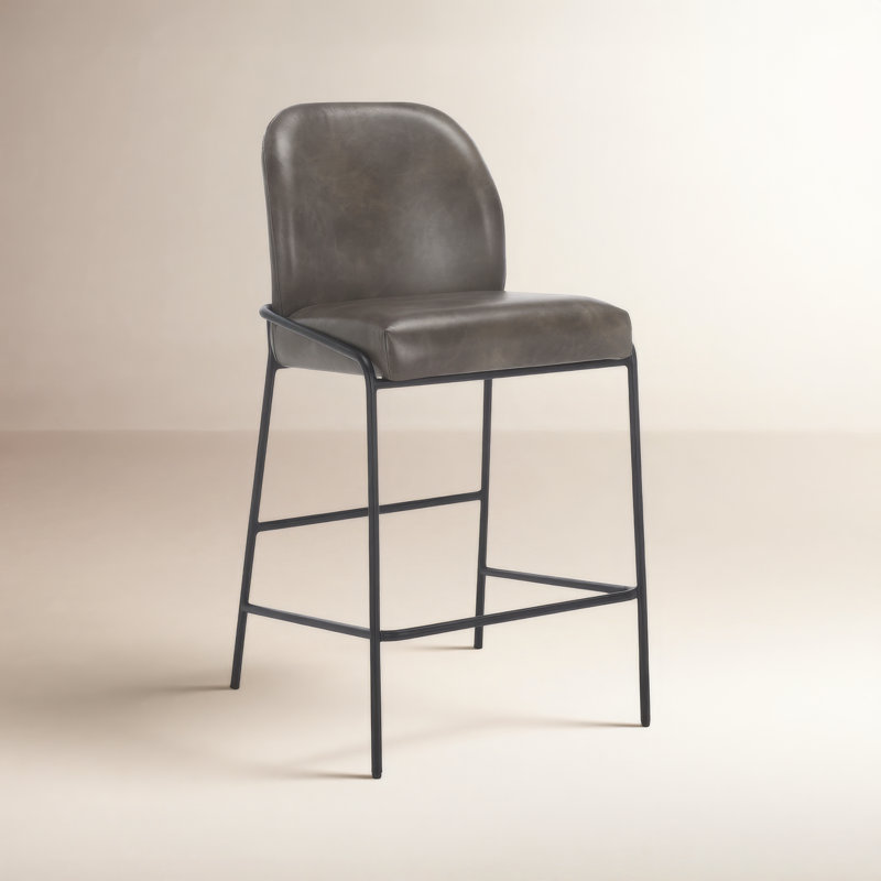 Tabouret de bar et de comptoir Barrington, Gris, Tabouret de comptoir (siège d'une hauteur de 26,5