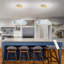 Lustre rond en cristal doré-289057424