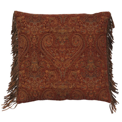 Feuille d'automne Wooded River III - taie décorative Euro - 26 x 26