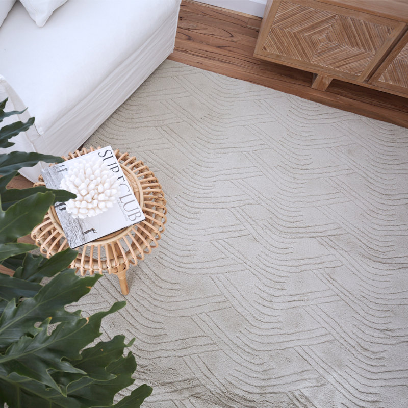 Tapis gris tissé à la main Voyage 9 pi 10 po x 13 pi 1 po