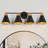 4-Light Bath Vanity Light Dimmable with Black Brass Metal Shade
