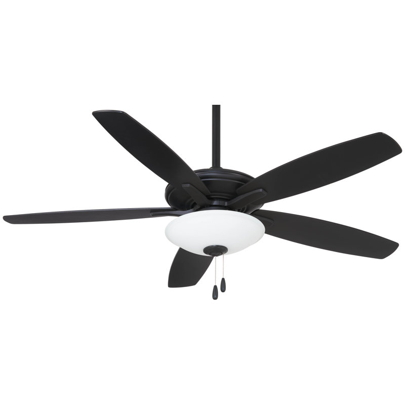 52" 5 - Blade LED Standard Ceiling Fan with Pull Chain and Light Kit Included