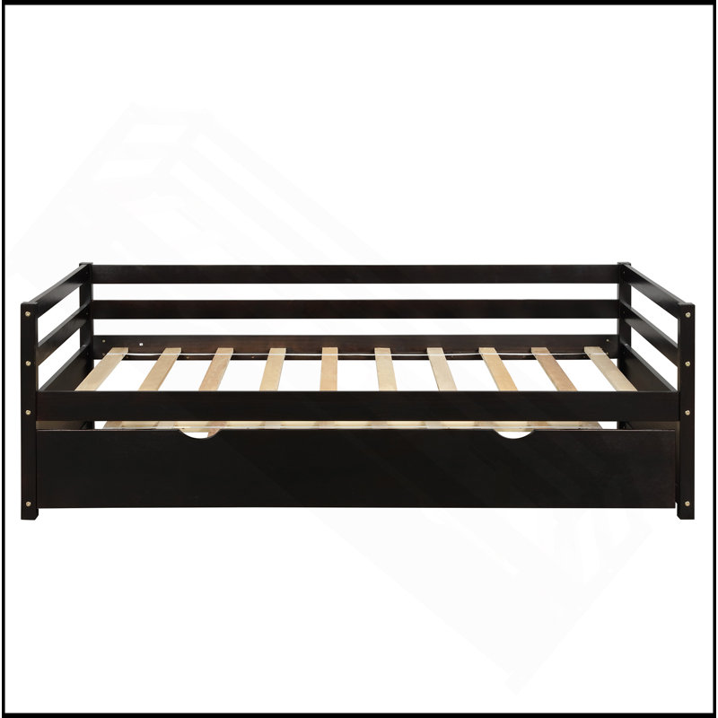 Daybed With Trundle Frame Set, Twin Size, Espresso