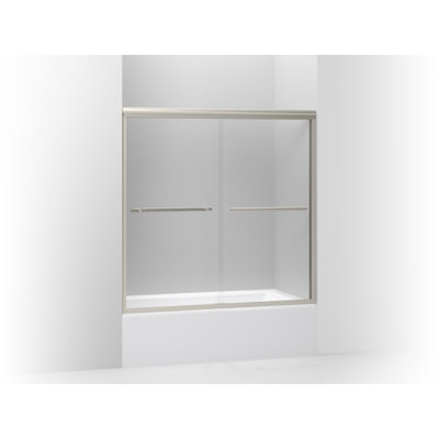 Porte de bain double coulissante l 59,63" x h 58,06" avec technologie cleancoat®