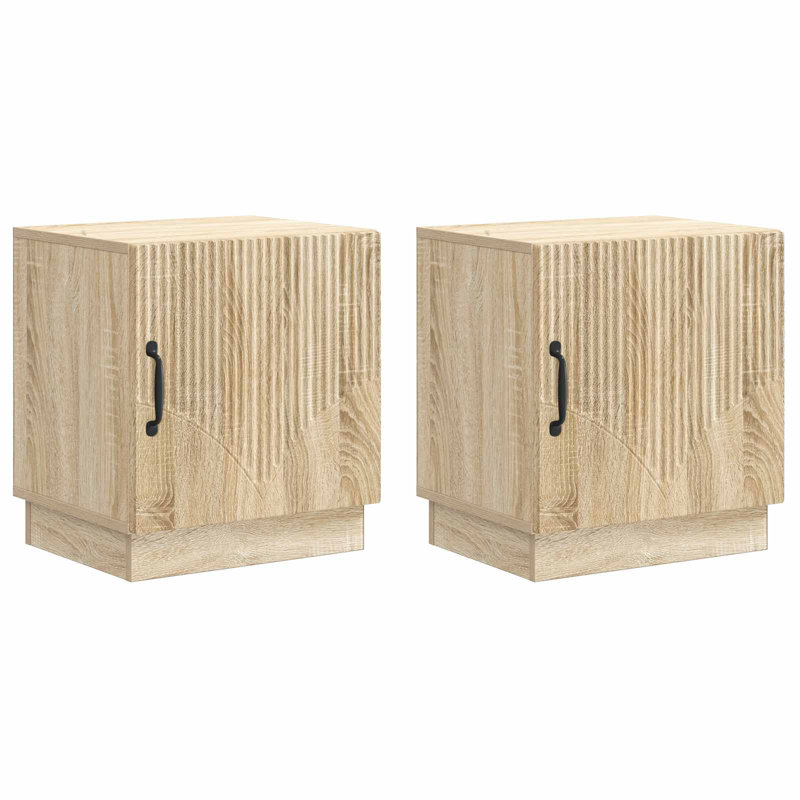 43cm W Composite Bedside Table, Sonoma Oak