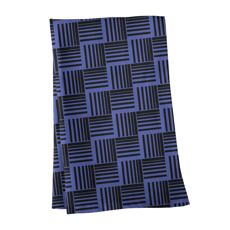 Jaya Tea Towel Kitchen Towel, Violet/Black, Cotton Twill