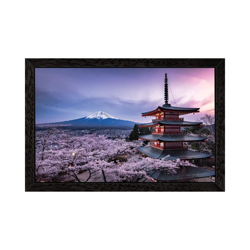 Mount Fuji XV by Daisuke Uematsu - Floater Frame Print on Canvas, 66.04 cm H x 45.72 cm W, Black Framed