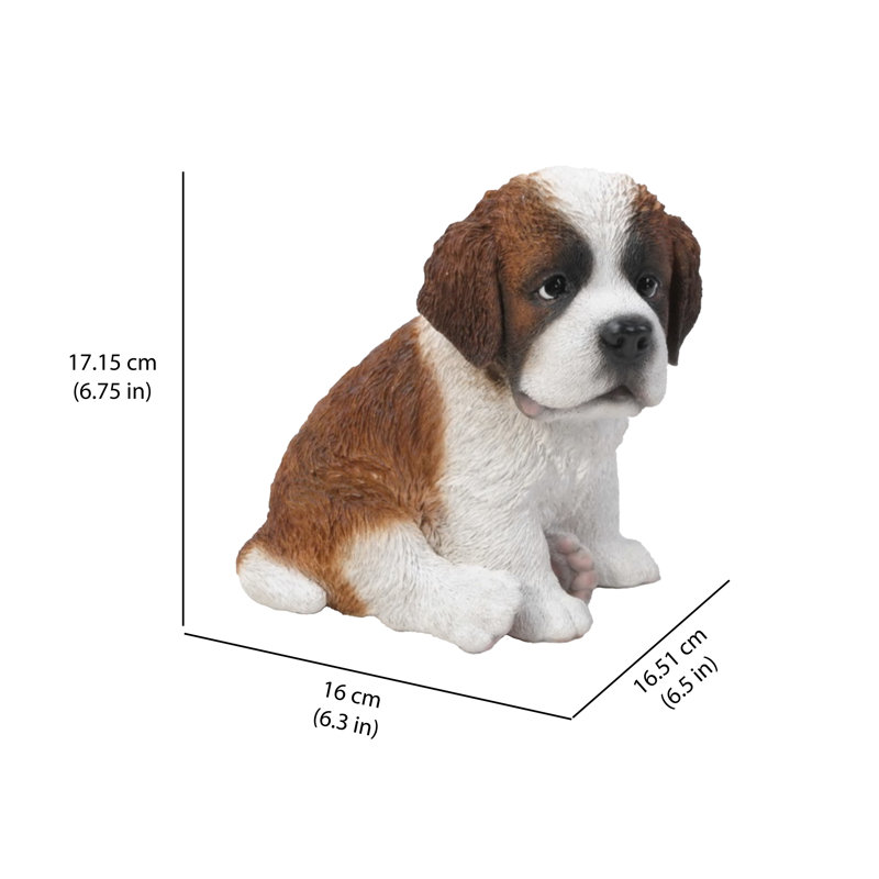 Statue chiot saint bernard
