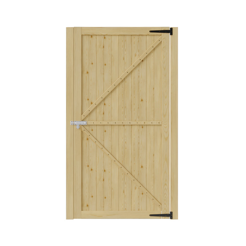 Wooden Garden Gate with Door Latch