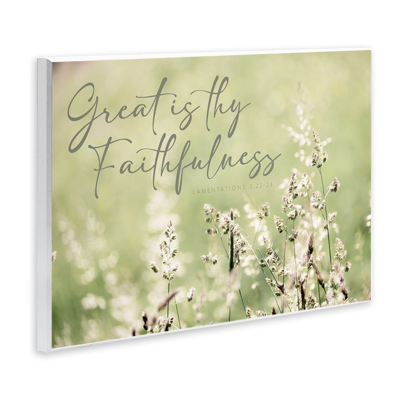 Plaque murale "Spiritual Faithfulness with Florals", design par Erin Marie, H 10 po x l 15 po