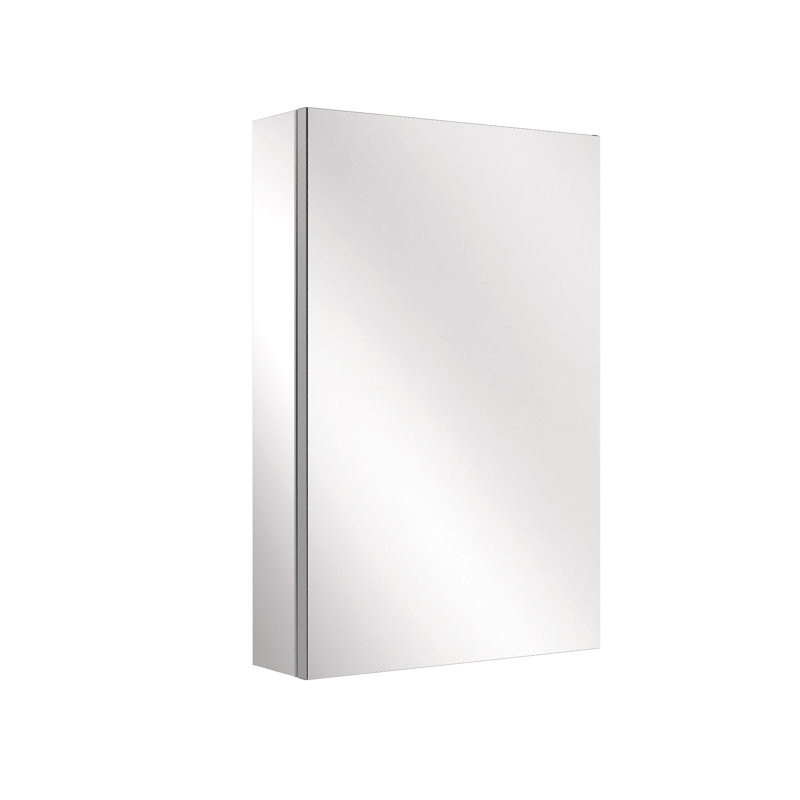 Recessed or Surface Mount Frameless Medicine Cabinet With Mirror and Adjustable Shelves, 24" H x 16" W