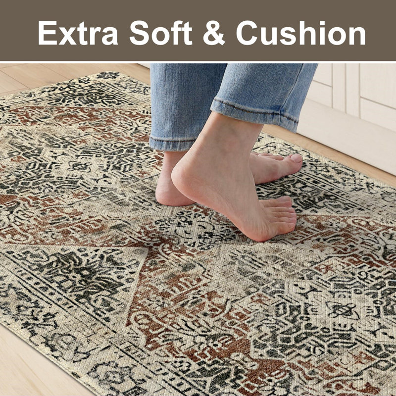 Floral Anti-Fatigue Non-Skid Kitchen Mat