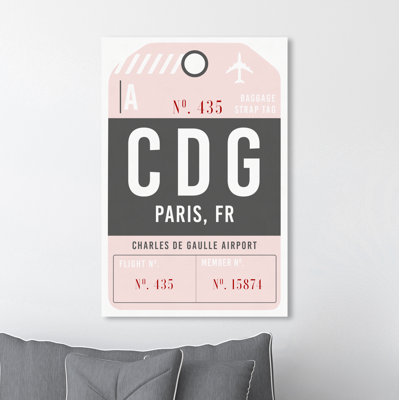 « paris bagage tag », impression