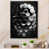 Impression noire sur toile encadrée