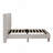 Bed Frame Queen Size High Headboard Upholstered Bed, 12-Slat Support