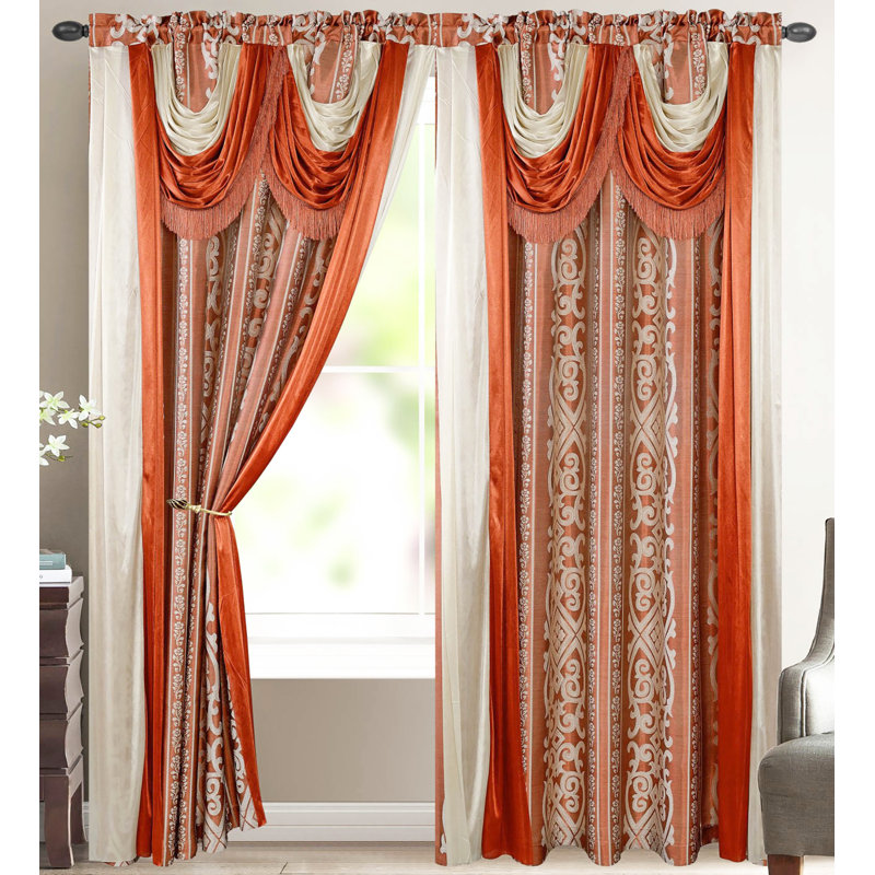Room Darkening Curtain Single Panel, Brick