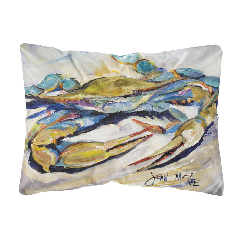 Coussin intérieur/extérieur bleu/gris crabe
