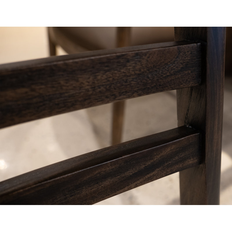 Chaise rembourrée en bois, Blanc