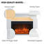 FLAMME Lipson Freestanding Fireplace, Shalving Units, Multiple Colours Available, Mood Lighting, Remote-1193843583-1193843580