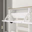 White Flip-Drawer Shoe Storage Cabinet with Adjustable Shelf & Anti-Tip Design