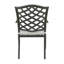 Chaise de salle à manger en aluminium avec coussin, ensemble de 2