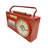 Analogue Stainless Steel Quartz Movement / Crystal Tabletop Clock in Red