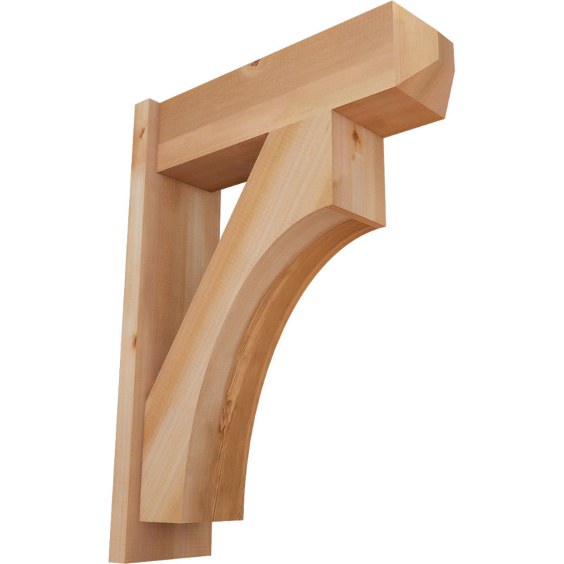 Persienne en bois rustique Westlake Craftsman, P 24 po x H 32 po, Cèdre rouge occidental l 7 1/2 po (lisse)