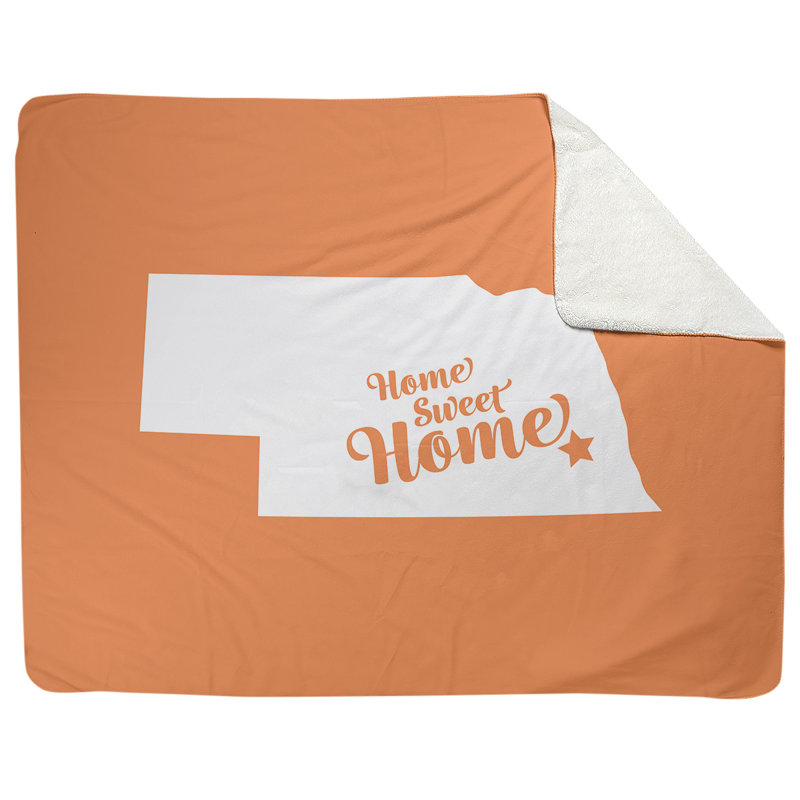 Jeté en polaires pour lincoln home, l 52,5 po x L 62,5 po, Orange
