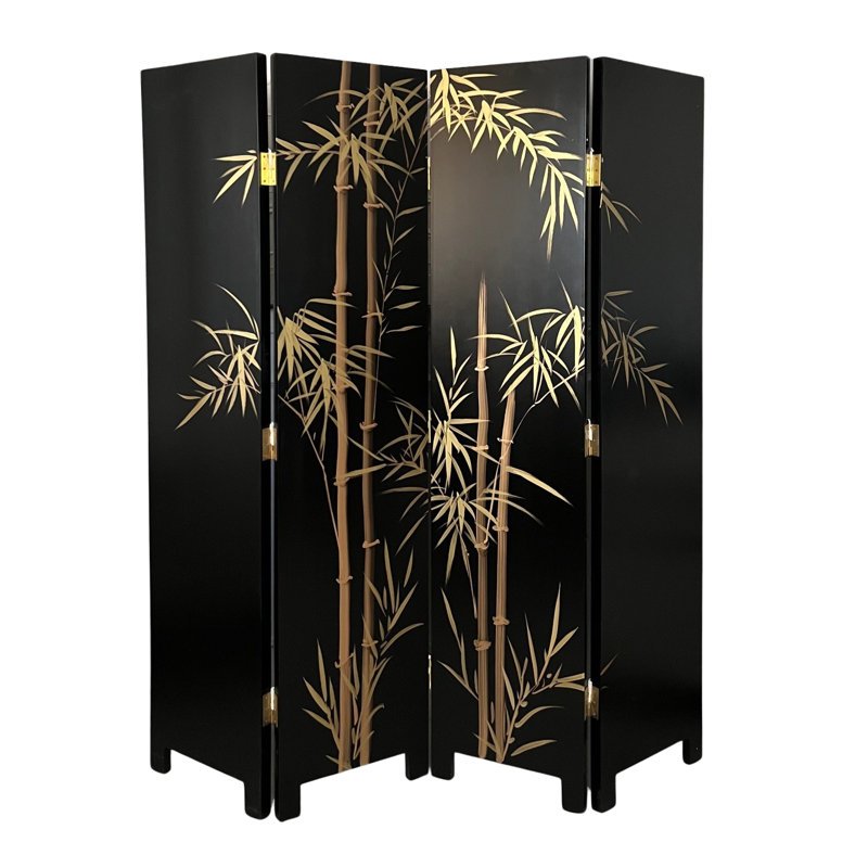 Mother of Pearl Oriental 4 Panel Room Divider Screen