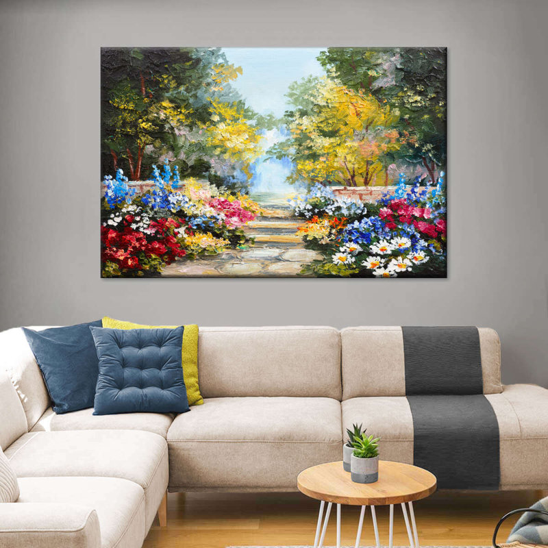 «Flower Garden», reproduction sur toile, H 8 po x l 12 po x P 1 po