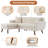  80'' Wide Sofa-And-Chaise Sectional Set With Ottoman Tufted Upholstered Living Room Set-1227647750