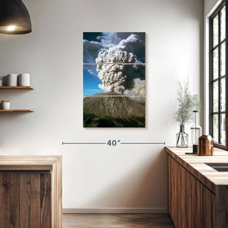 Eruption volcanique d'Alvord 1980, H 38 po x l 24 po