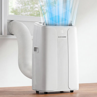 14000 BTU Portable Air Conditioner, Fast Cools up to 45㎡, 3-in-1 (Cool/Fan/Dehumidify), Remote Control, White – For Bedroom, Home Office, Flat